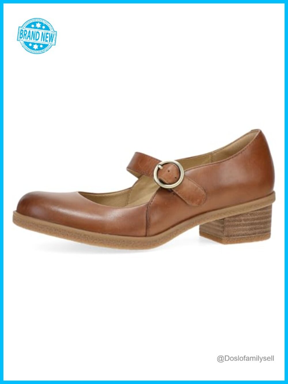 Mary Jane Flats Waterproof Leather Memory Foam Arch Support Work Shoes